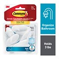 Command™ Medium Bath Hooks Value Pack, White, 6 Hooks (BATH18-6ES)