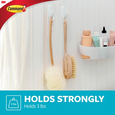 Command Medium Bath Hooks Value Pack, White, 6 Hooks (BATH18-6ES)