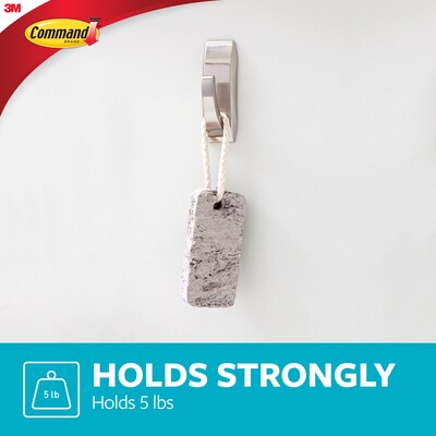 Command Large Metal Hook, 5 lb., Satin Nickel (MR03-SN-BES)