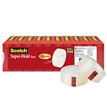 Scotch® Super-Hold Tape Refill, Transparent, Crystal Clear Clarity Finish, 3/4 x 22.22 yds., 1 Cor