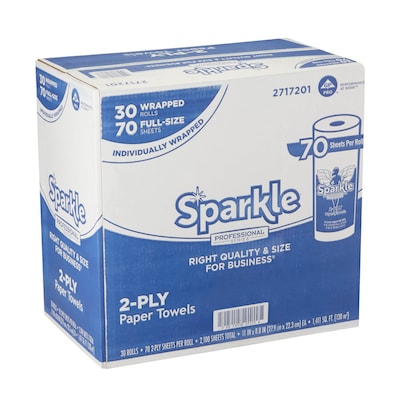 Sparkle Professional Series Paper Towels, 2-ply, 70 Sheets/Roll, 30 Rolls/Pack (2717201)