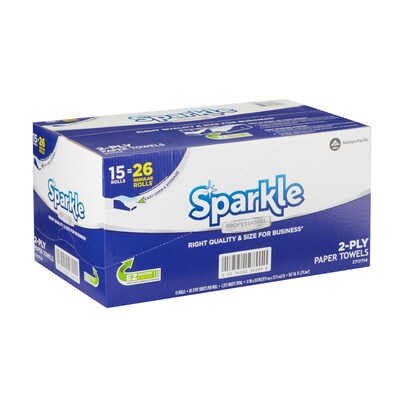 Sparkle Professional Paper Towels, 2-ply, 85 Sheets/Roll, 15 Rolls/Pack (2717714)