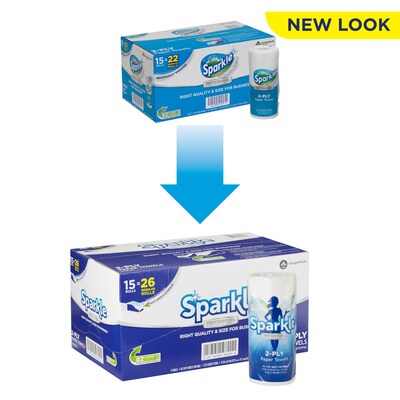 Sparkle Professional Paper Towels, 2-ply, 85 Sheets/Roll, 15 Rolls/Pack (2717714)