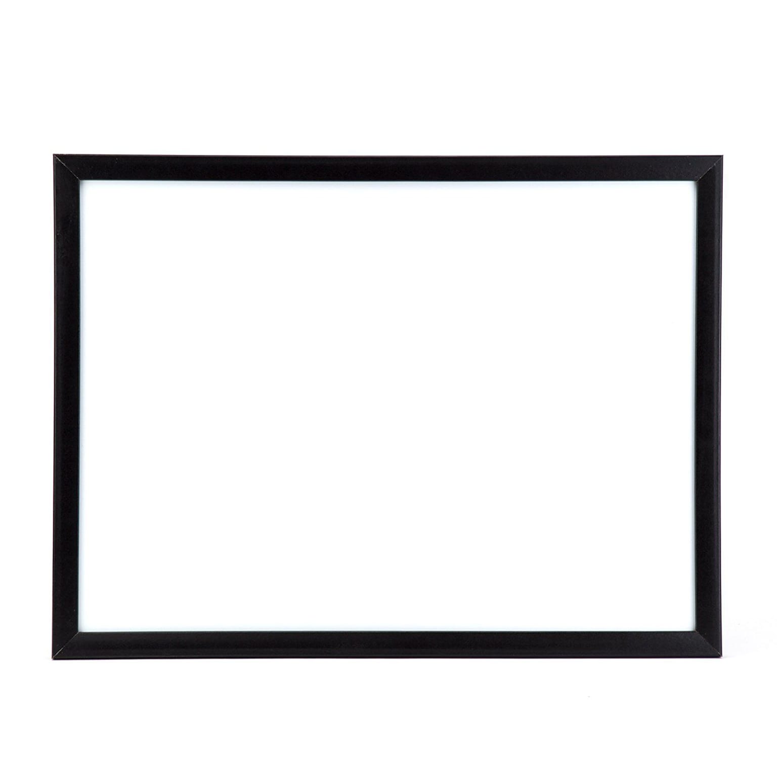 U Brands Magnetic Dry Erase Whiteboard, Black MDF Frame, 23 x 17 (307U00-01)