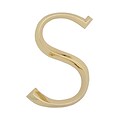 Classic 6 Inch Letter - S - Brass (Whitehall Products) 11171