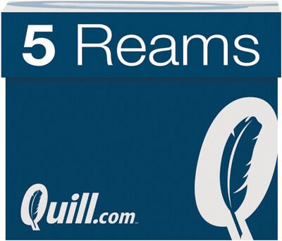QuillPLUS Quill Brand® 8.5 x 11 Multipurpose Copy Paper, 20 lbs., 94 Brightness, 500 Sheets/Ream, 5 Reams/Carton (520555)