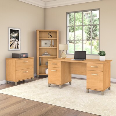 Bush Furniture Somerset 60"W Desk, Maple Cross (WC81428)