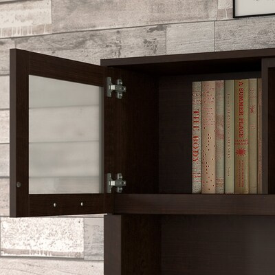 Bush Furniture Somerset 59.09"W Desktop Hutch, Mocha Cherry (WC81831)