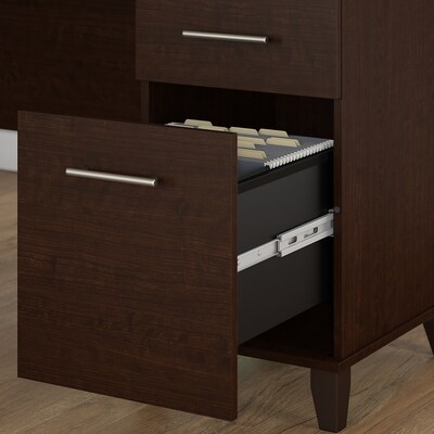 Bush Furniture Somerset 60"W Office Desk with Drawers, Mocha Cherry (WC81828K)