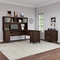Bush Furniture Somerset 72"W L Shaped Desk with Hutch and Lateral File Cabinet, Mocha Cherry (SET009MR)