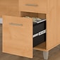 Bush Furniture Somerset 60"W L Shaped Desk with Hutch and 5 Shelf Bookcase, Maple Cross (SET010MC)