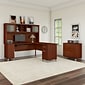 Bush Furniture Somerset 72"W L Shaped Desk with Hutch and Lateral File Cabinet, Hansen Cherry (SET009HC)