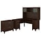 Bush Furniture Somerset 60W L Shaped Desk with Hutch and Lateral File Cabinet, Mocha Cherry (SET008