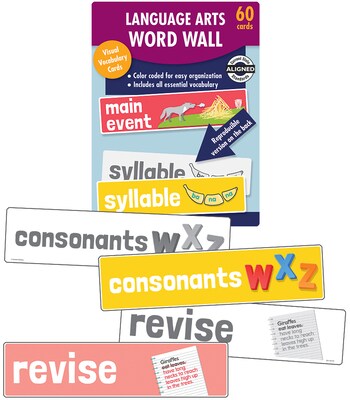 Carson-Dellosa Learning Cards Language Arts Word Wall, Kindergarten, 60 Cards/Set (145114)