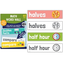 Carson-Dellosa Learning Cards Math Word Wall, Grade 1, 60 Cards/Set (145112)