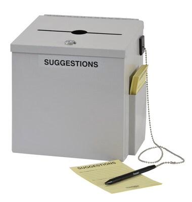 Buddy Products Sandusky Locking Steel Suggestion Box, Platinum (5620-32)