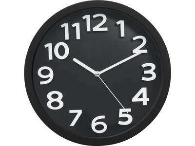 Tempus Silent Sweep Wall Clock, Plastic, 13 (TC62127B)