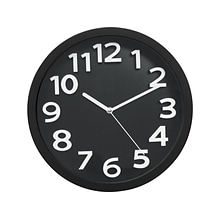 Tempus Silent Sweep Wall Clock, Plastic, 13 (TC62127B)