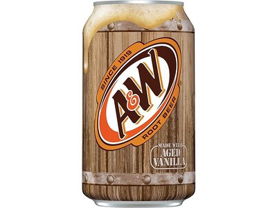 A&W Root Beer Soda, 12 oz., 24/Carton (10000852)