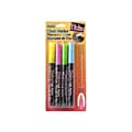 Marvy Uchida Bistro Chalk Markers, Fine Point, Assorted, 4/Pack (02655)