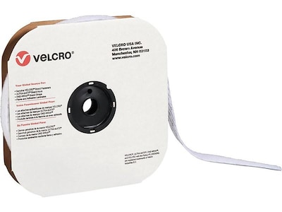 Velcro® Brand 1 x 75 Sticky Back Loop Only Roll, White (VEL136)