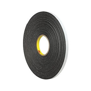 3M Double-Sided Tape, .5 x 5 yds., Black (4466)
