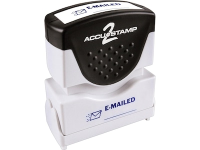 Accu-Stamp 2 Pre-Inked Stamp, EMAILED, Blue Ink (COS035577)