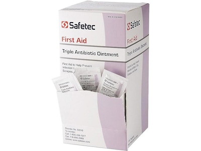 Safetec First Aid Triple Antibiotic Ointment, 0.03 Oz., 144/Box (53210)