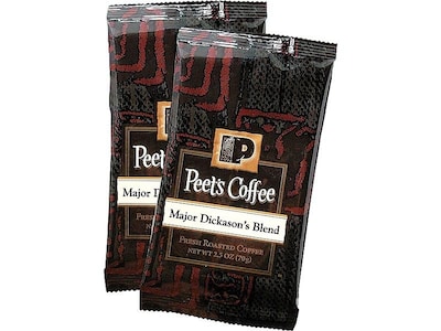 Peet's Coffee Major Dickason's Blend Ground Coffee, Dark Roast, 18/Box (PCEMAJP25)