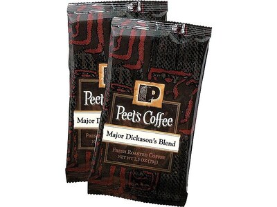 Peets Coffee Major Dickasons Blend Ground Coffee, Dark Roast, 18/Box (PCEMAJP25)