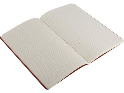 Moleskine Cahier Journal, Set of 3, Soft Cover, Large, 5" x 8.25", Ruled, Cranberry Red (931014)