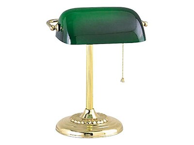 Tensor Bankers Compact Fluorescent (CFL) Desk Lamp, 13, Brass (17466-011)