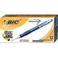 BIC Velocity Retractable Ballpoint Pens, Medium Point, Blue Ink, Dozen (16263/VLG11BL)