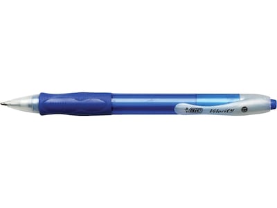 BIC Velocity Retractable Ballpoint Pens, Medium Point, Blue Ink, Dozen (16263/VLG11BL)