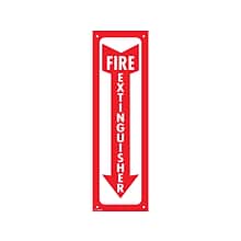 Cosco Fire Extinguisher Indoor/Outdoor Wall Sign, 4L x 13H, Red/White (098063)