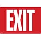Cosco Exit Indoor Wall Sign, 12"L x 8"H, Red/White (098052)