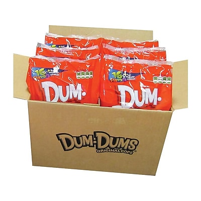Dum Dums Original Lollipops, Assorted, 32 oz., 200 Lollipops/Bag, 6 Bags/Carton (071-1)