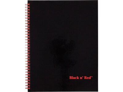 Black N Red Professional Notebook, 8.5 x 11, Wide Ruled, 70 Sheets, Black (K67030)
