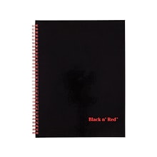Black N Red Professional Notebook, 8.5 x 11, Wide Ruled, 70 Sheets, Black (K67030)
