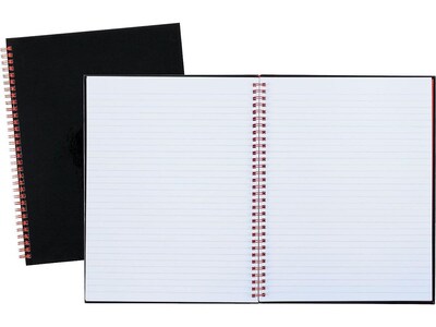 Black N' Red Professional Notebook, 8.5" x 11", Wide Ruled, 70 Sheets, Black (K67030)