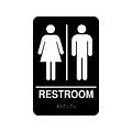 Cosco® Restroom Indoor Door Sign, 5.5L x 8.8H, Black/White (098096)