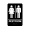 Cosco® Restroom Indoor Door Sign, 5.5L x 8.8H, Black/White (098096)