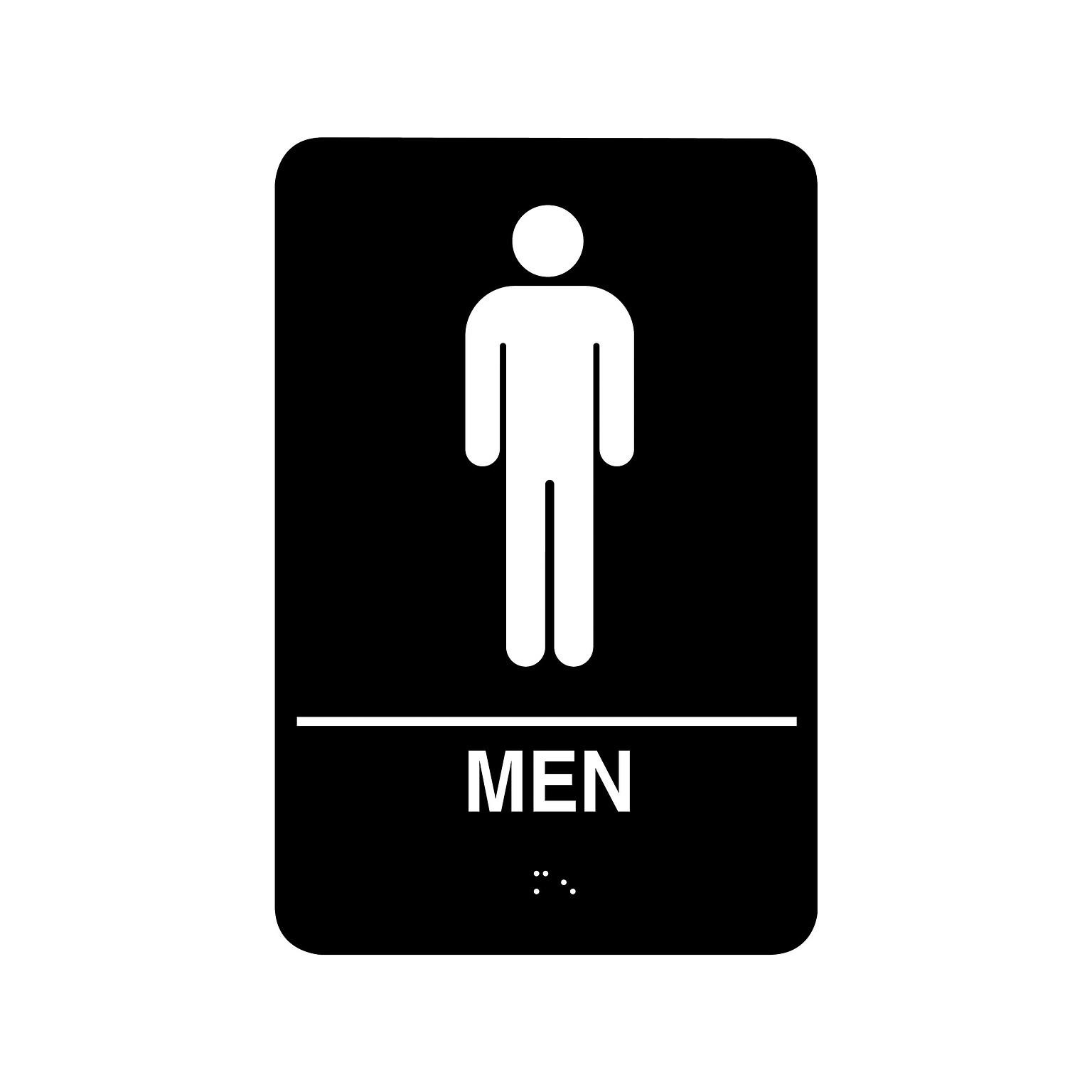 Cosco® Women and Men Indoor Door Signs, 5.9L x 9H, Black/White, 2/Set (098095)