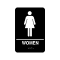 Cosco® Women and Men Indoor Door Signs, 5.9L x 9H, Black/White, 2/Set (098095)