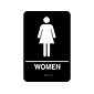 Cosco® Women and Men Indoor Door Signs, 5.9"L x 9"H, Black/White, 2/Set (098095)