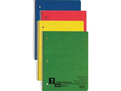 Oxford Earthwise 1-Subject Notebook, 8.5 x 11, College Ruled, 100 Sheets, Assorted Colors (25207)