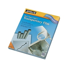 Apollo Uncoated Transparency Film, 8.5 x 11, 100/Box (PP100CE)