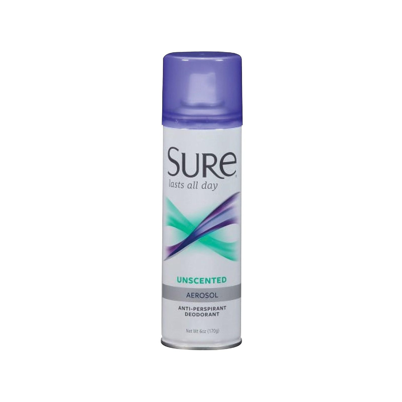 Sure Aerosol Anti-Perspirant Deodorant, Unscented, 6 Oz., 12/Carton (MC6002)