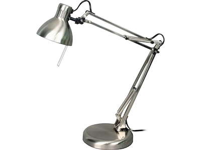 V Light Halogen Desk Lamp 24 Brushed Nickel Vs407sn Quill Com