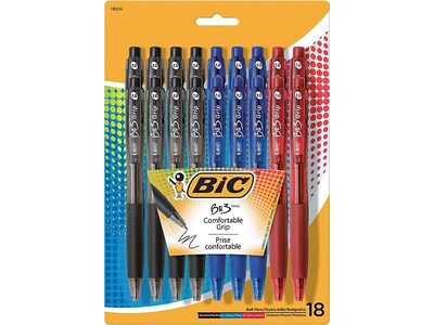 Basics 4 Color Retractable Ballpoint Pen, Medium Point 1.0 mm, 6 pack